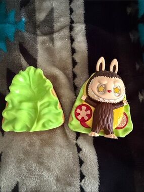 Green Leaf Play Mat with Plush Bunny Character - Kids Accessory